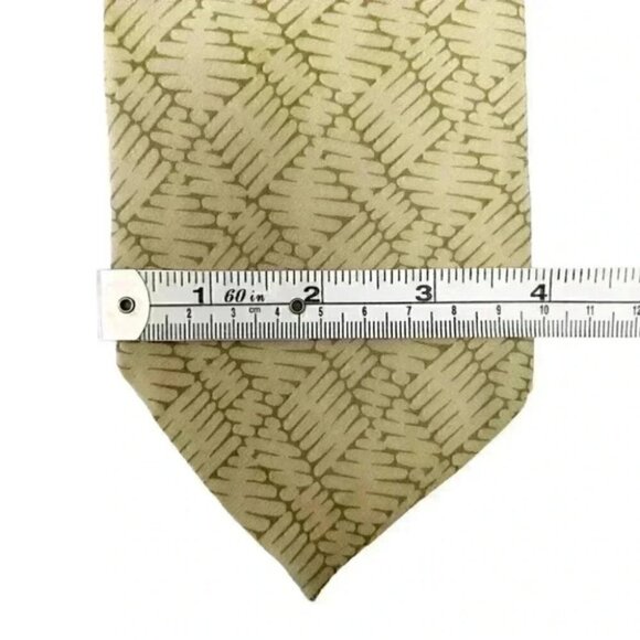 Giorgio Armani Silk Tie Light Green Print - Picture 3 of 10